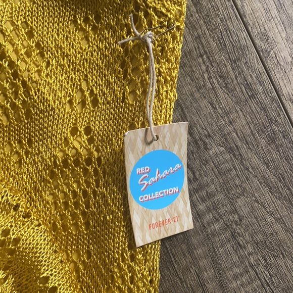 Forever 21 NWT Contemporary Knit Lon Citron Midi Dress Size Medium - Picture 6 of 13